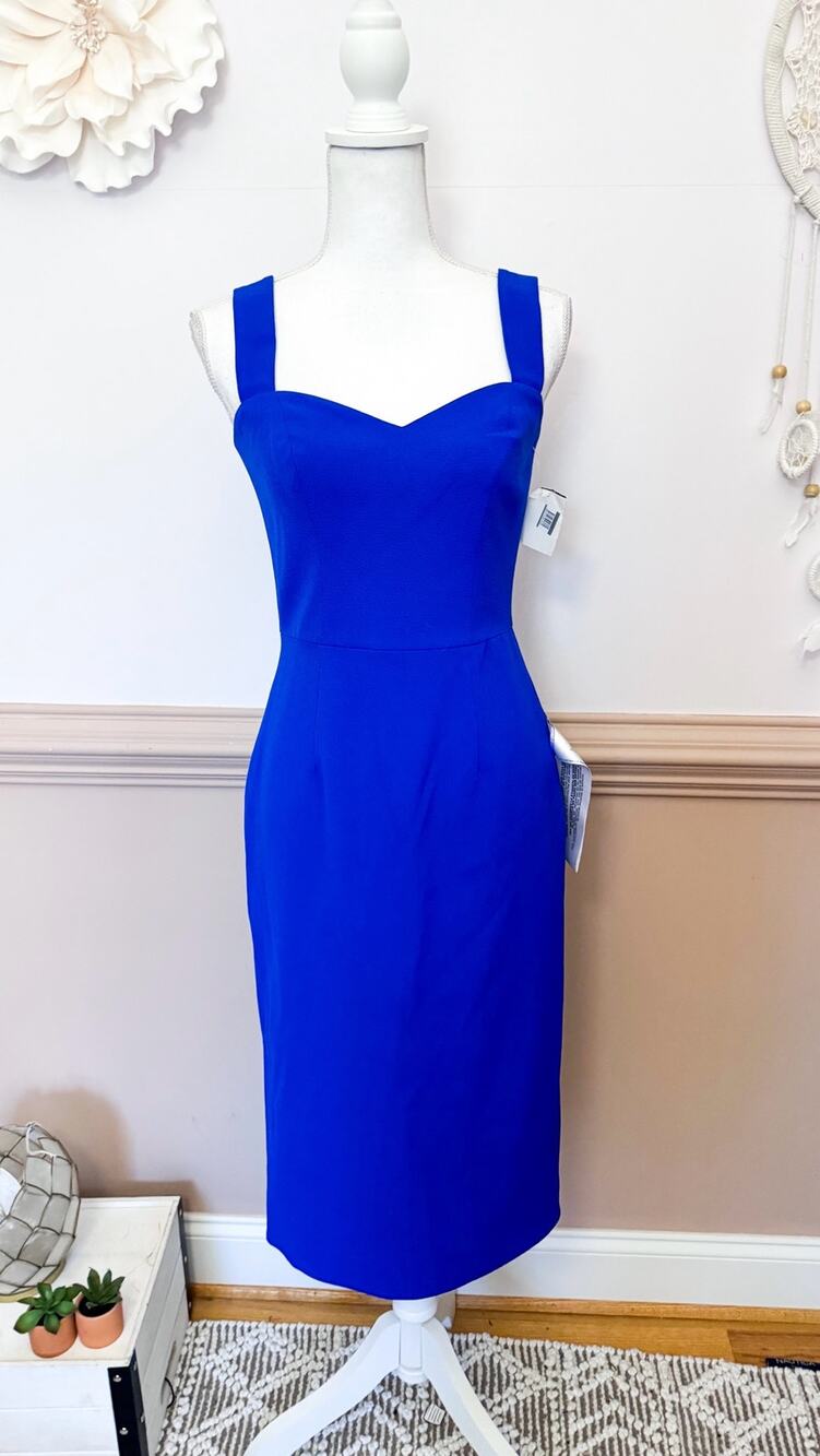 Dress The Population Electric Blue Body Con Midi Dress Size  Small